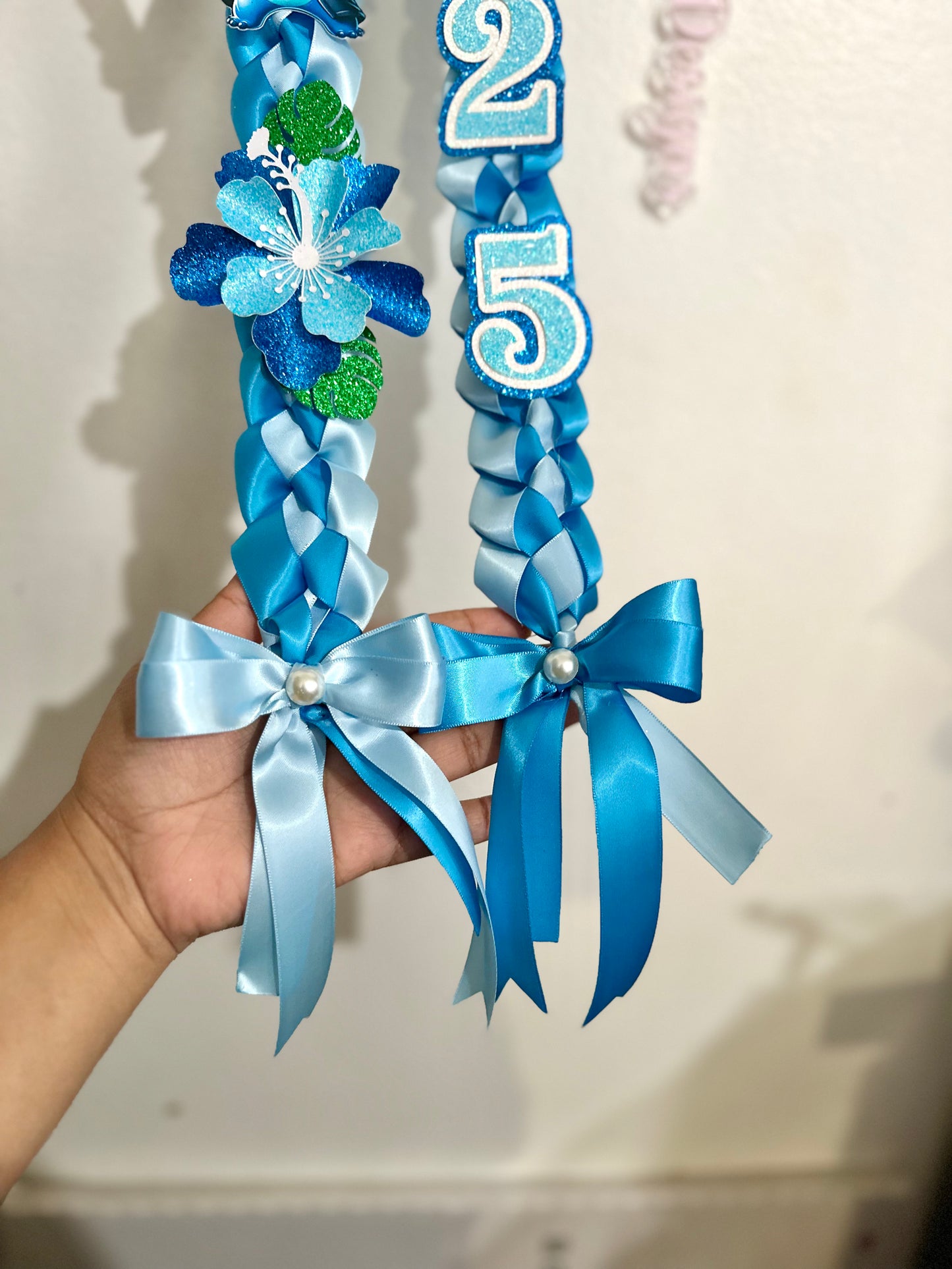 Stitch Hibiscus Flower Graduation Lei