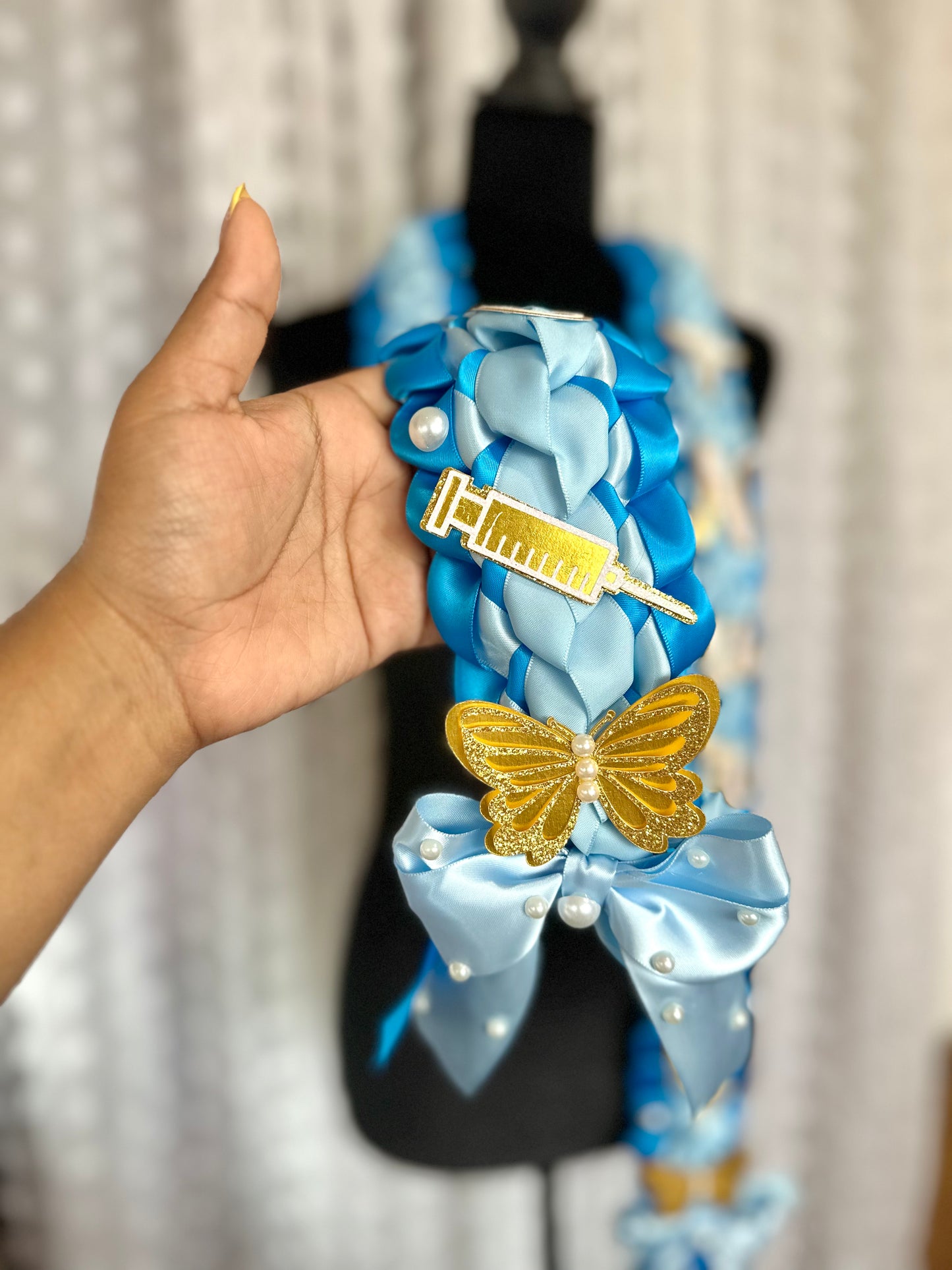 Custom Nursing Graduation Ribbon Lei – Class of 2026 Medical School Graduation Lei – Personalized Nurse Grad Lei Gift