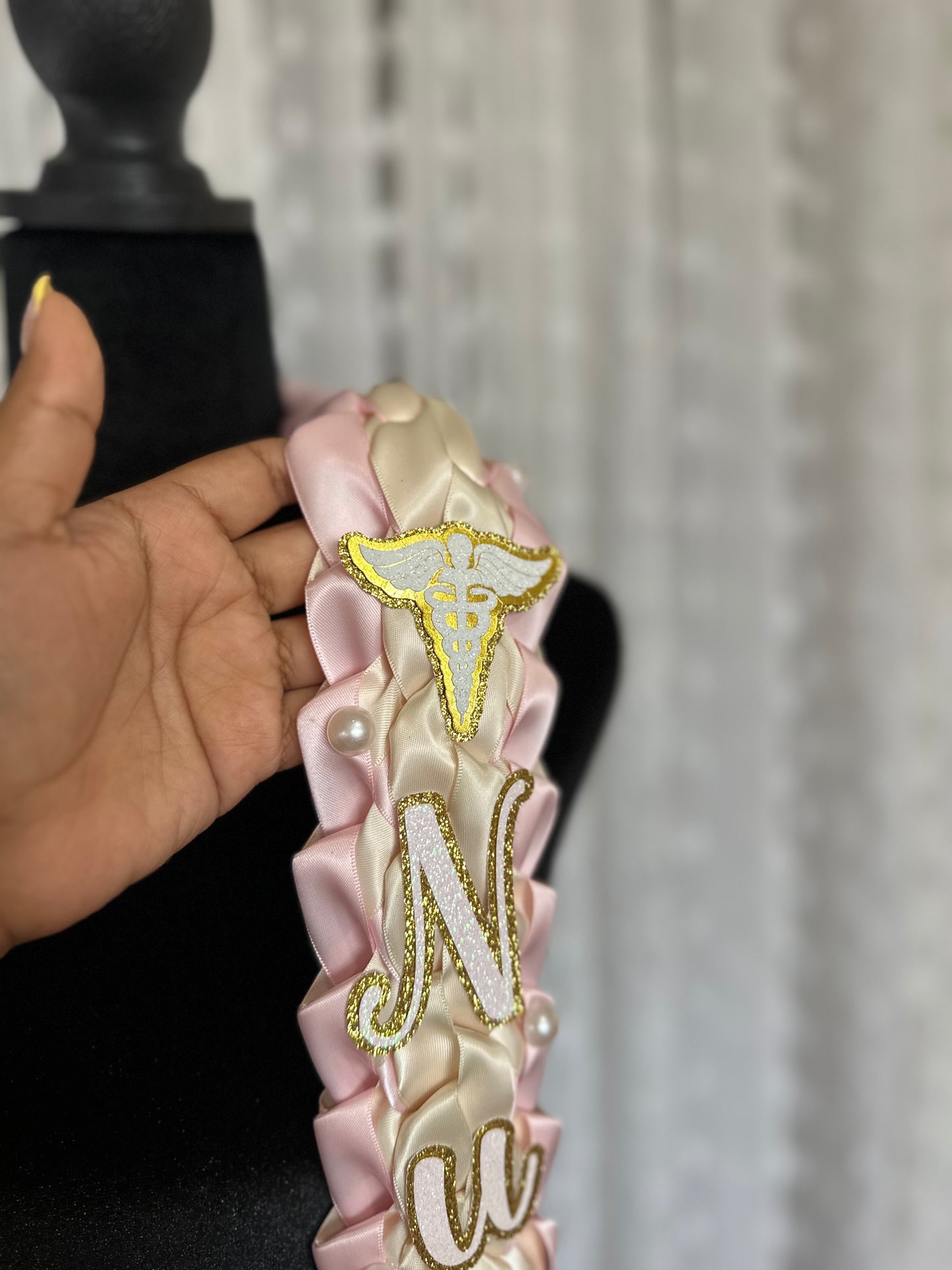 Custom Nursing Graduation Ribbon Lei – Class of 2026 Medical School Graduation Lei – Personalized Nurse Grad Lei Gift
