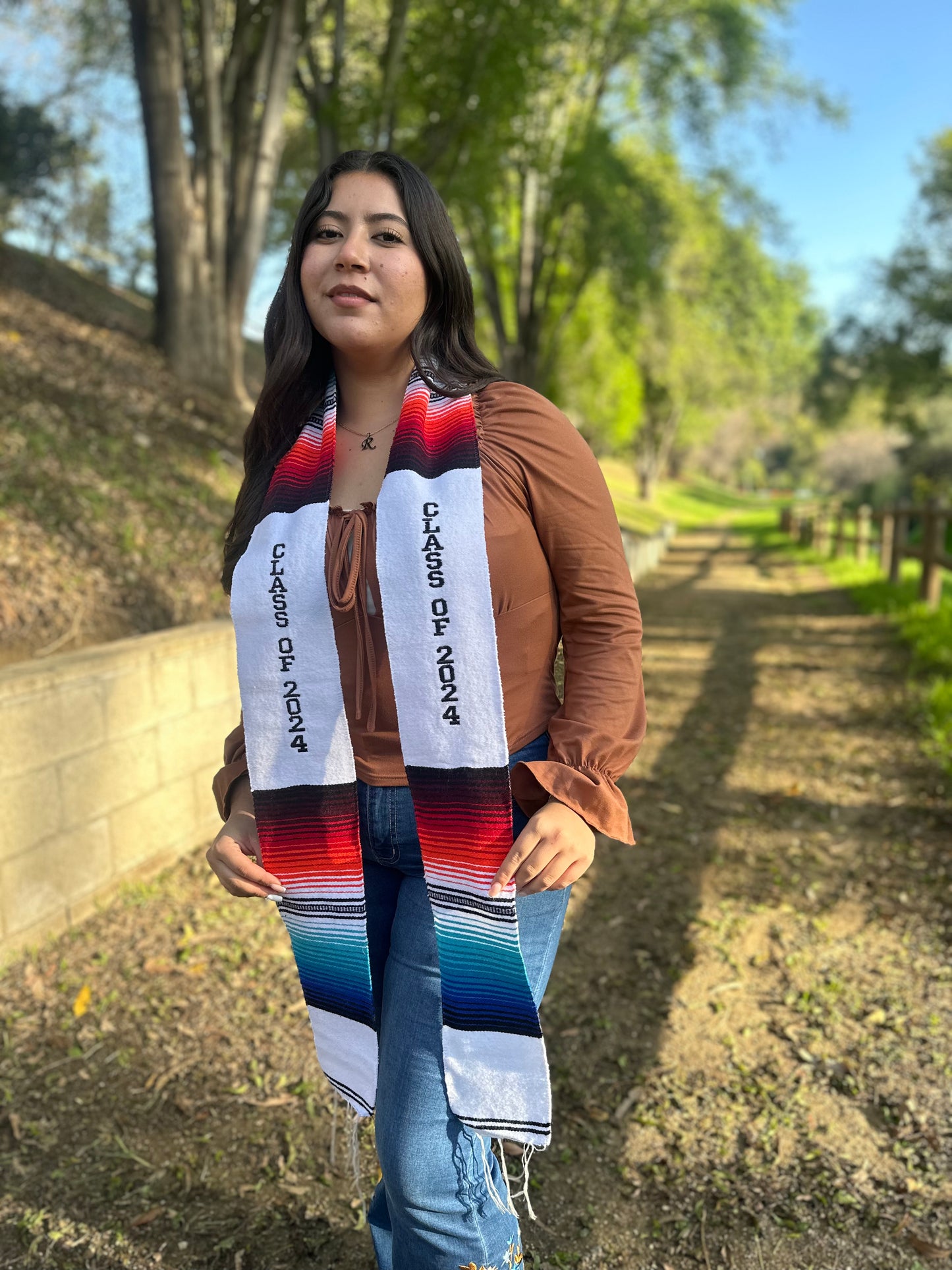 White Class of 2024 Sarape Stole