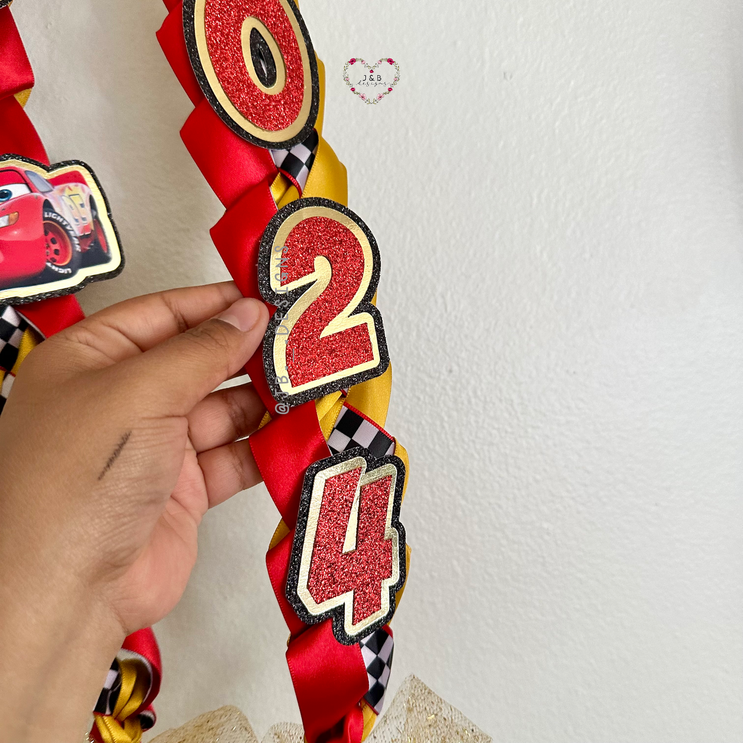 Lightning McQueen Graduation Lei