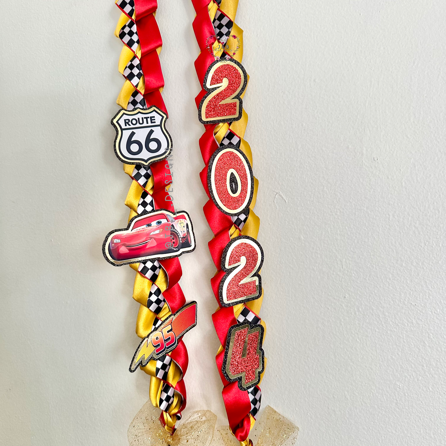 Lightning McQueen Graduation Lei